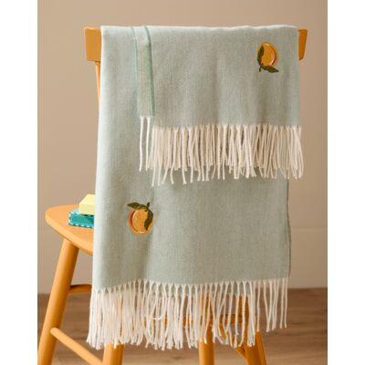 Furn. Fruits Embroidered Throw Orange 130x180 Female Furn. Fruits Embroidered Throw Orange 130x180 Female