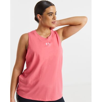 Under Armour Rival Rib Tank Pink/ White XXL - Tank top Under Armour Rival Rib Tank Pink/ White XXL - Tank top