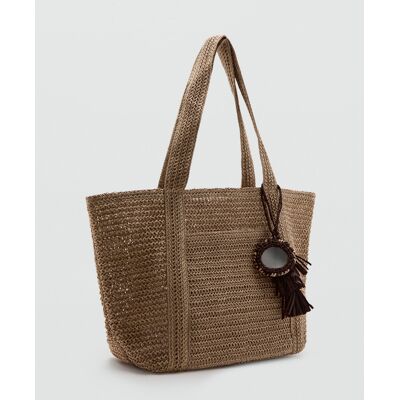 Mango Natural Fibre Tote Bag Natural One Size Female Mango Natural Fibre Tote Bag Natural One Size Female