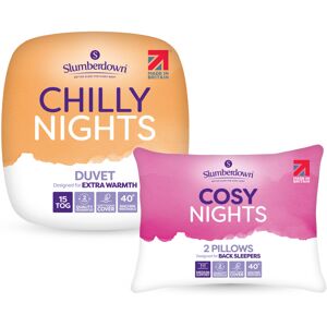 Slumberdown Duvet+2 Cosy Nights Pillows White Single Female Slumberdown Duvet+2 Cosy Nights Pillows White Single Female