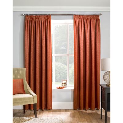 Enhanced Living Matrix Pencil Pleat Thermal Curtain Orange 117 X 183cm Female Enhanced Living Matrix Pencil Pleat Thermal Curtain Orange 117 X 183cm Female