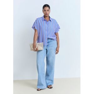Mango Striped Shirt Blue 8 Female Mango Striped Shirt Blue 8 Female