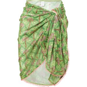 Chelsea Peers Tie Waist Midi Sarong Khaki Xxl Female Chelsea Peers Tie Waist Midi Sarong Khaki Xxl Female