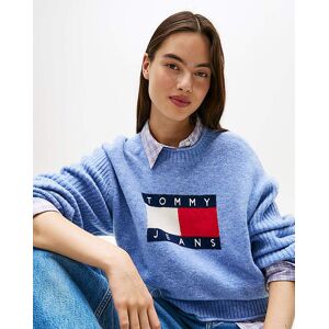 Tommy Jeans Melange Flag Sweater Blue 1xl Female Tommy Jeans Melange Flag Sweater Blue 1xl Female