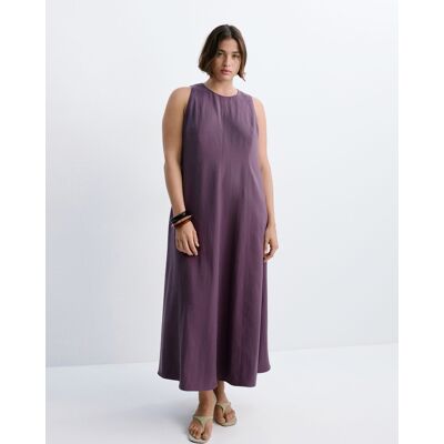 Mango A-Line Dress With Seam Detail Purple 12 Female Mango A-Line Dress With Seam Detail Purple 12 Female