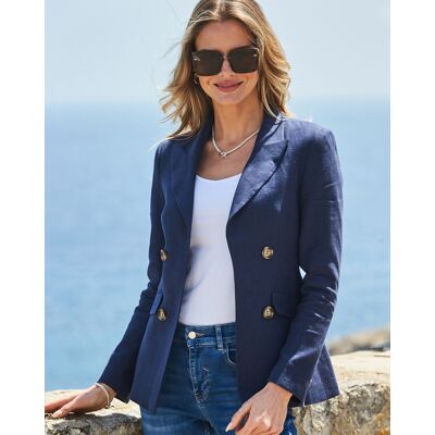Sosandar Tuxedo Blazer Jacket Navy 12 Female Sosandar Tuxedo Blazer Jacket Navy 12 Female