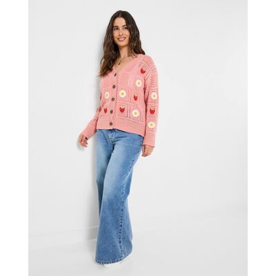 Joe Browns Jb Emilia Embroidered Cardigan Pink Multi-Coloured 20 Female Joe Browns Jb Emilia Embroidered Cardigan Pink Multi-Coloured 20 Female
