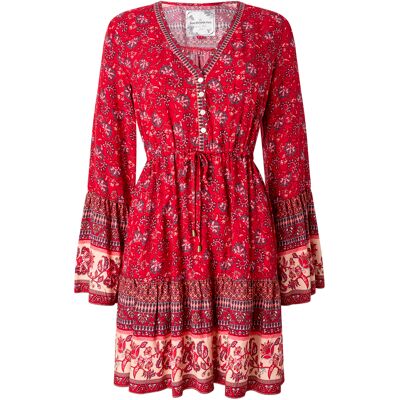 Joe Browns Boho Vibes Tunic Dress Red Multicolour 20 Female Joe Browns Boho Vibes Tunic Dress Red Multicolour 20 Female