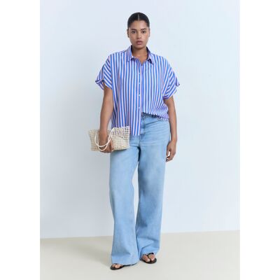 Mango Striped Shirt Blue 8 Female Mango Striped Shirt Blue 8 Female