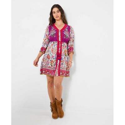 Joe Browns Ultimate Boho Tunic Dress Pink Multi-Coloured 14 Female Joe Browns Ultimate Boho Tunic Dress Pink Multi-Coloured 14 Female