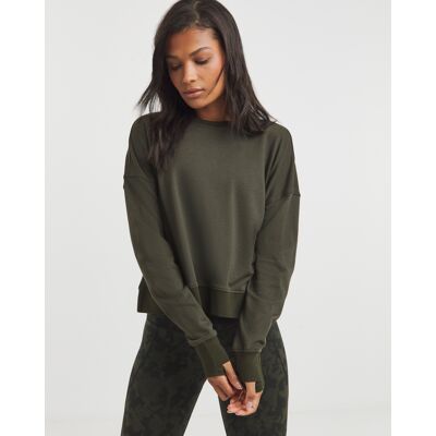 Sweaty Betty After Class Crop Sweatshirt Khaki Xl Female Sweaty Betty After Class Crop Sweatshirt Khaki Xl Female