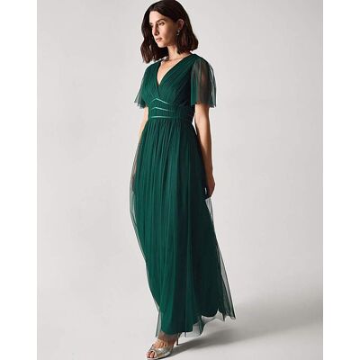 Monsoon Short Sleeve Bridesmaid Dress Dark Green 8 Female Monsoon Short Sleeve Bridesmaid Dress Dark Green 8 Female