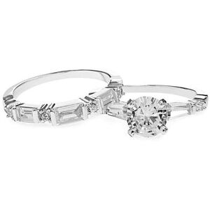 Jon Richard Engagement Ring Set Silver M Female Jon Richard Engagement Ring Set Silver M Female