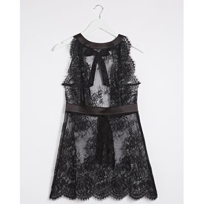 Figleaves Gigi Galloon Lace Babydoll Black 10 Female Figleaves Gigi Galloon Lace Babydoll Black 10 Female