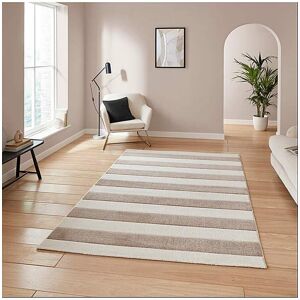 Catherine Lansfield Cove Stripe Rug Natural 160x230 Female Catherine Lansfield Cove Stripe Rug Natural 160x230 Female