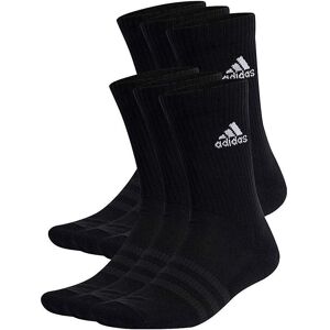adidas Crew 6 Pack Socks Black 4/5-5/5 male adidas Crew 6 Pack Socks Black 4/5-5/5 male