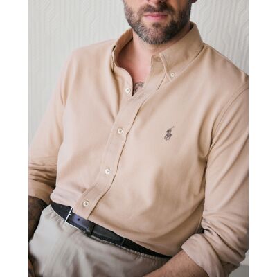 Polo Ralph Lauren Stretch Mesh Shirt Vintage Khaki L TALL male Polo Ralph Lauren Stretch Mesh Shirt Vintage Khaki L TALL male