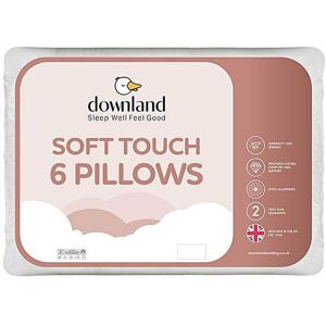Downland Soft Touch Pack of 6 Pillows White PACK 6 Downland Soft Touch Pack of 6 Pillows White PACK 6