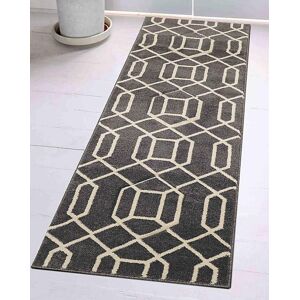 Homemaker Newport Lattice Geometric Runner Charcoal 60X200 Homemaker Newport Lattice Geometric Runner Charcoal 60X200