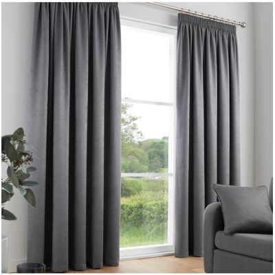 Fusion Galaxy Black Semi-Plain Dimming Curtains - Curtains Fusion Galaxy Black Semi-Plain Dimming Curtains - Curtains