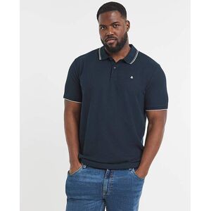 Jack & Jones Austin Waffle Polo - Navy Navy M(44) male Jack & Jones Austin Waffle Polo - Navy Navy M(44) male
