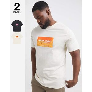 Jack & Jones Charge Logo T-Shirt 2 Pack Multi 2XL(53) male Jack & Jones Charge Logo T-Shirt 2 Pack Multi 2XL(53) male