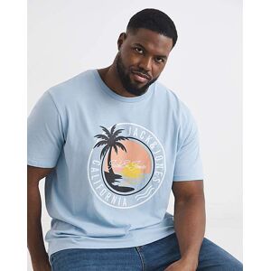 Jack & Jones Palm Graphic T-Shirt - Blue Chambray Blue M(44) male Jack & Jones Palm Graphic T-Shirt - Blue Chambray Blue M(44) male