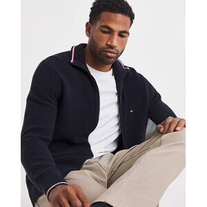 Tommy Hilfiger Zip Knit - Navy Navy L male Tommy Hilfiger Zip Knit - Navy Navy L male