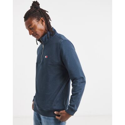 Tommy Hilfiger Tommy Jeans 1/4 Zip Sweat - Navy Heather Navy Heather 4XL52-54 male Tommy Hilfiger Tommy Jeans 1/4 Zip Sweat - Navy Heather Navy Heather 4XL52-54 male