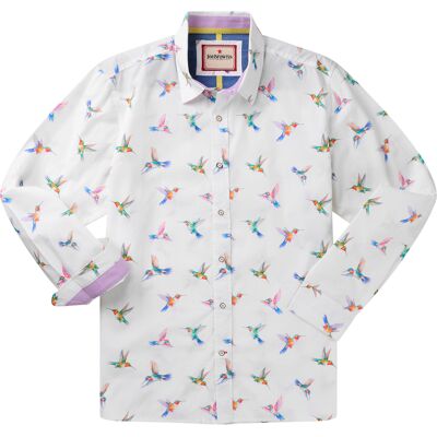 Joe Browns Summer Days Bird Shirt White XL45/47 male Joe Browns Summer Days Bird Shirt White XL45/47 male