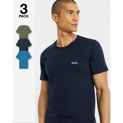 BOSS 3 Pack T-Shirt Blue Multi-Coloured S male BOSS 3 Pack T-Shirt Blue Multi-Coloured S male