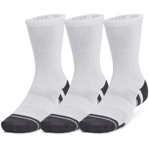 Under Armour Performance Tech 3pk Socks White/Grey Large male Under Armour Performance Tech 3pk Socks White/Grey Large male