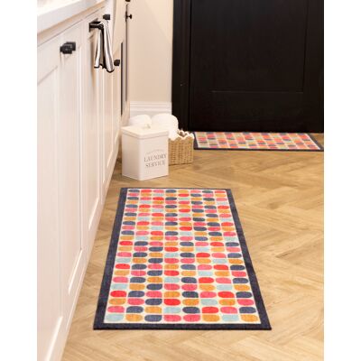 JD Williams My Mat Indoor Retro Clover Runner Multi 50X150 JD Williams My Mat Indoor Retro Clover Runner Multi 50X150