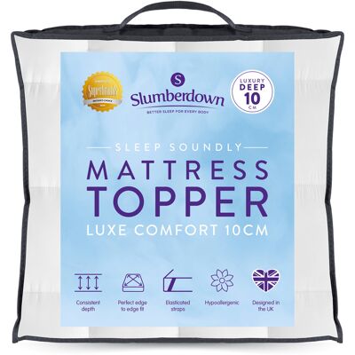 Slumberdown Deep Mattress Topper 10cm White S KING Slumberdown Deep Mattress Topper 10cm White S KING