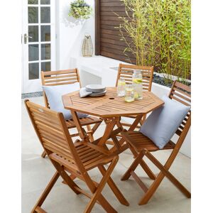 Charles Bentley FSC Acacia Wooden Octagonal Table & Chairs - Table and Chairs Set Charles Bentley FSC Acacia Wooden Octagonal Table & Chairs - Table and Chairs Set