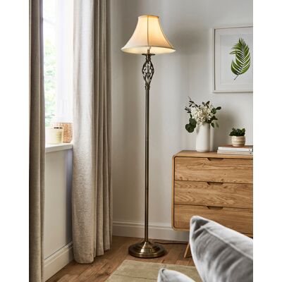 Searchlight Barley Touch Floor Lamp Brass Searchlight Barley Touch Floor Lamp Brass