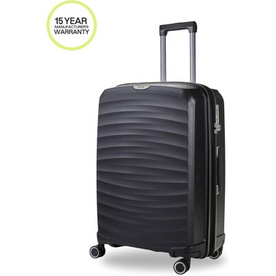 Rock Sunwave Medium Suitcase Black Medium Rock Sunwave Medium Suitcase Black Medium