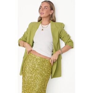 Women's Lime Taylor Blazer in Green, Size 10 by Never Fully Dressed