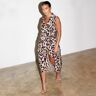 Women's Cotton Linen Leopard Brooklyn Dress in Brown, Size 12 by Never Fully Dressed