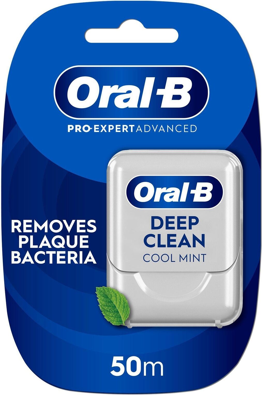 Oral-B Pro-Expert Advanced Waxed Dental Floss - Deep Clean - Removes Plaque - Cool Mint Flavour 50m