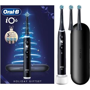 Oral-B iO6 Black Lava Electric Toothbrush + 3 Toothbrush Heads Holiday Gift Set Oral-B iO6 Black Lava Electric Toothbrush + 3 Toothbrush Heads Holiday Gift Set