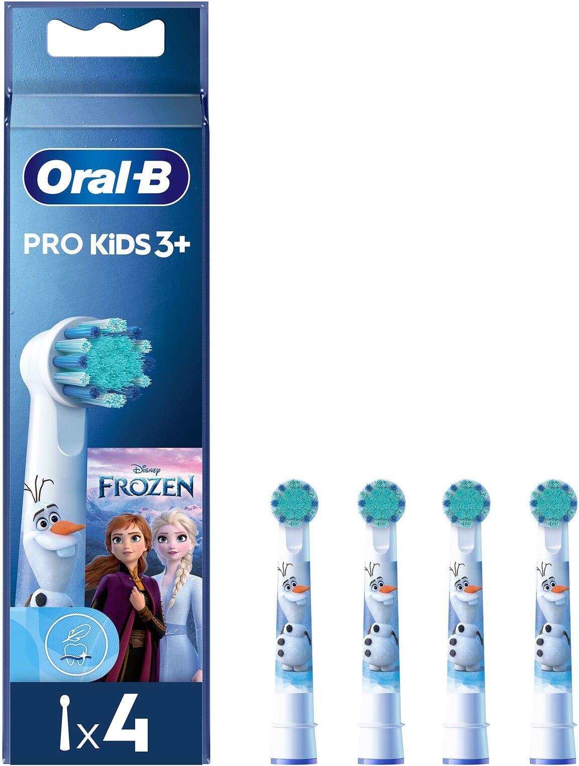 Oral-B Kids Frozen Toothbrush Heads – Pack of 4 White