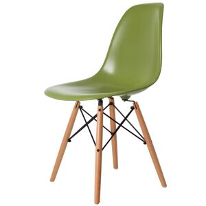 Domini dining chair DSW ABS green- Molded ABS