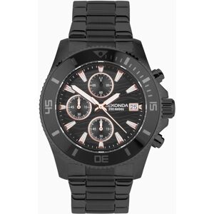 Sekonda Sekonda Pacific Wave Chronograph Men's Watch   Black Stainless Steel Case & Bracelet with Black Dial   30117