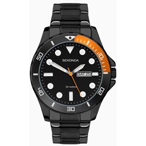 Sekonda Sekonda Balearic Men's Watch   Black Alloy Case & Stainless Steel Bracelet with a Black Dial   30120