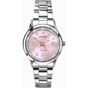 Sekonda Sekonda Catherine Ladies Watch   Silver Case & Stainless Steel Bracelet with Pink Dial   40475