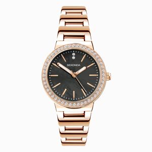 Sekonda Sekonda Amelia Ladies Watch   Rose Gold Case & Alloy Bracelet with Grey Dial   40530