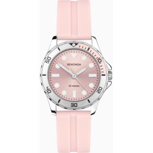 Sekonda Sekonda Balearic Ladies Watch   Silver Alloy Case & Pink Rubber Strap with Pink Dial   40569