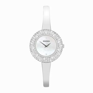 Sekonda Sekonda Radiance Ladies Watch   Silver Brass Case & Bracelet with White Mother-of-Pearl Dial   40586