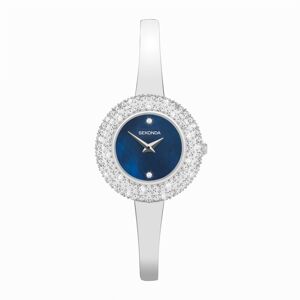 Sekonda Sekonda Radiance Ladies Watch   Silver Brass Case & Bracelet with Blue Mother-of-Pearl Dial   40587